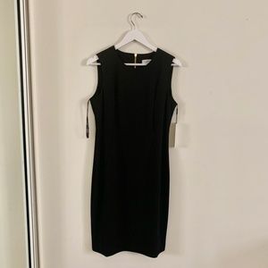 NWT Black Calvin Klein Body Con Dress with Gold Zipper XL